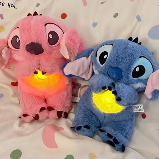 OLSIC Breathing Soft Teddy Bear Plush Sound Machine Baby Gift with music